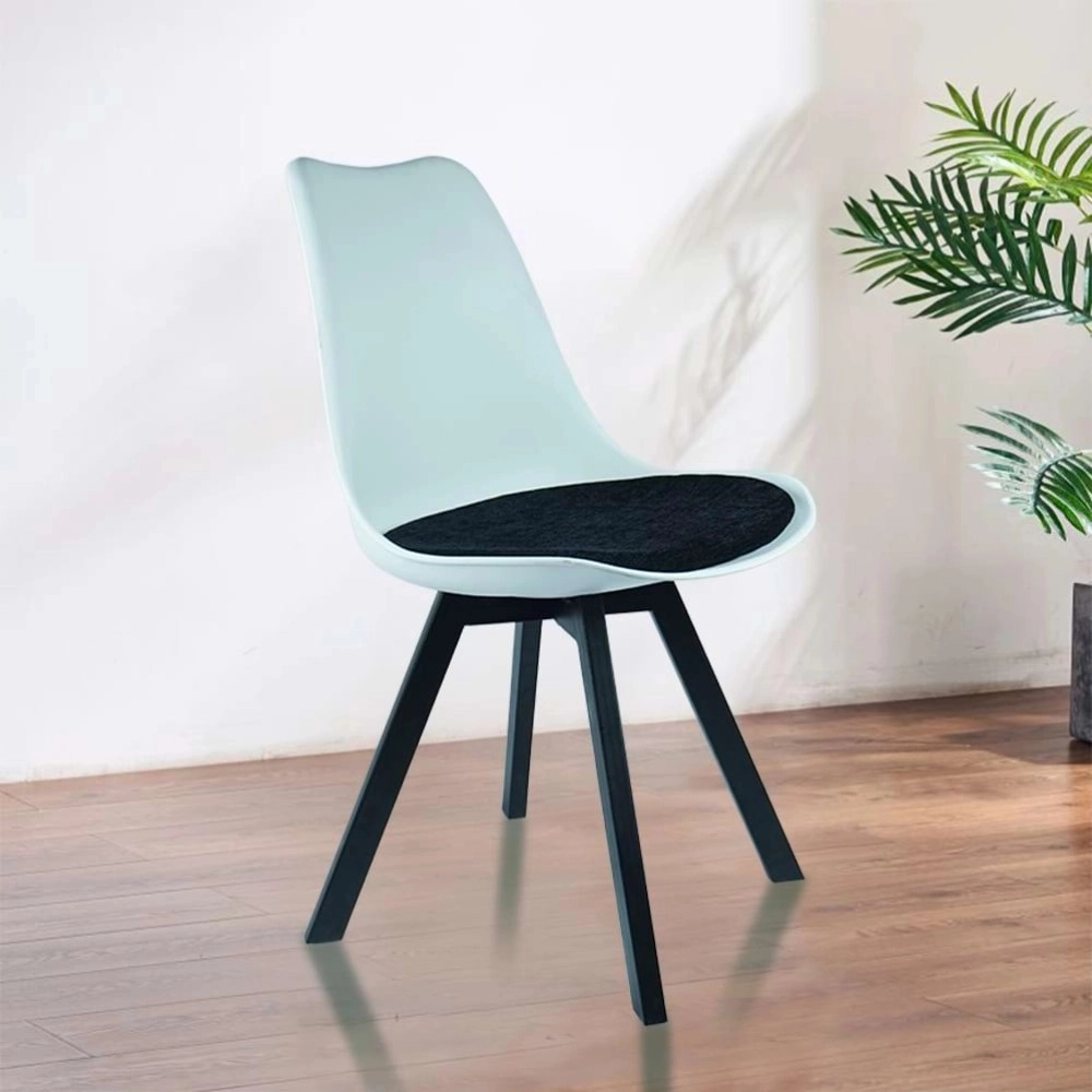 Heavy Duty Tulip Chair Black Stand - White